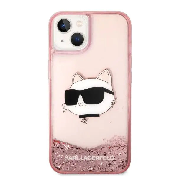 Karl Lagerfeld Glitter Choupette Head case for iPhone 14 Plus - pink - Cell phone cases and covers<<<HurtelXML