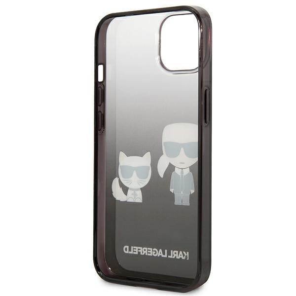Karl Lagerfeld Gradient Ikonik Karl&Choupette Case for iPhone 13 mini - Black - Cell phone cases and covers<<<HurtelXML