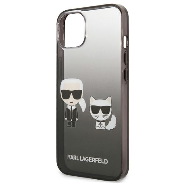 Karl Lagerfeld Gradient Ikonik Karl&Choupette Case for iPhone 13 mini - Black - Cell phone cases and covers<<<HurtelXML