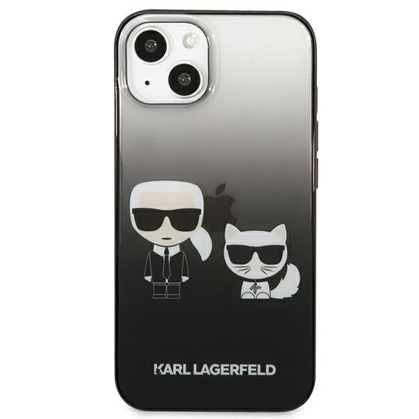 Karl Lagerfeld Gradient Ikonik Karl&Choupette Case for iPhone 13 mini - Black - Cell phone cases and covers<<<HurtelXML