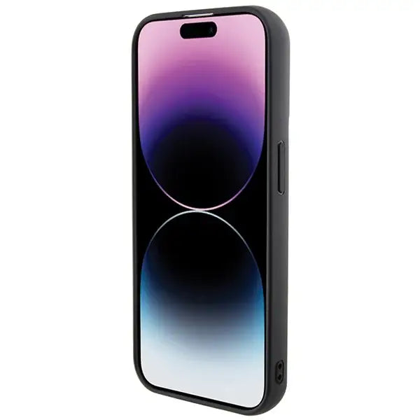 Karl Lagerfeld Gripstand Saffiano Karl&Choupette Pins case for iPhone 14 Pro Max - black - Cell phone cases