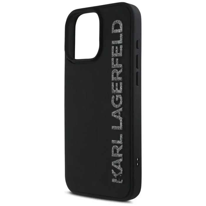 Karl Lagerfeld HC 3D Rubber Elongated Glitter iPhone 16 Pro Max Case - Black - Cell phone cases and covers<<<HurtelXML