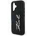 Karl Lagerfeld HC Grained PU Cardslot Metal Signature iPhone 16 Case - Black - Cell phone cases and covers<<<HurtelXML