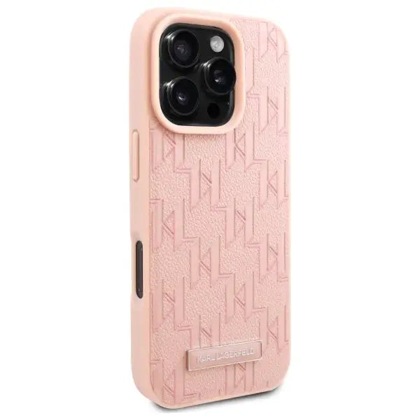 Karl Lagerfeld Hot Stamp Magsafe iPhone 16 Pro Max Case - Pink - Cell phone cases and covers<<<HurtelXML
