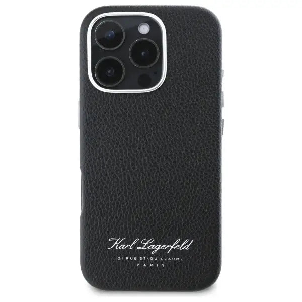 Karl Lagerfeld Hotel RSG Case for iPhone 16 Pro Max - Black - Cell phone cases and covers<<<HurtelXML