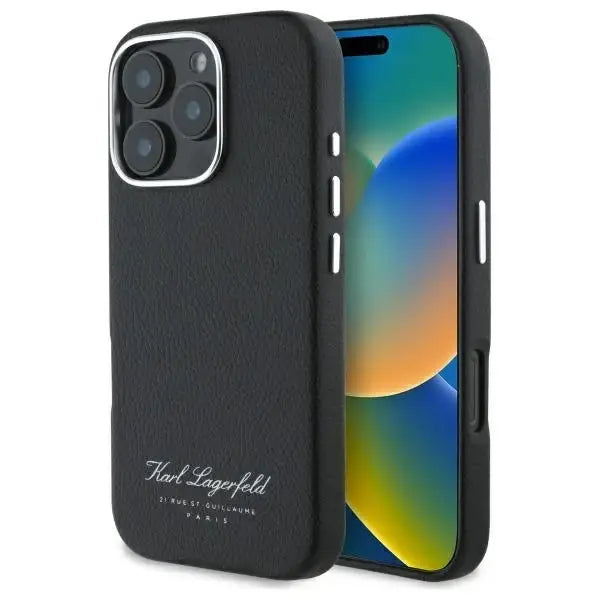 Karl Lagerfeld Hotel RSG Case for iPhone 16 Pro Max - Black - Cell phone cases and covers<<<HurtelXML