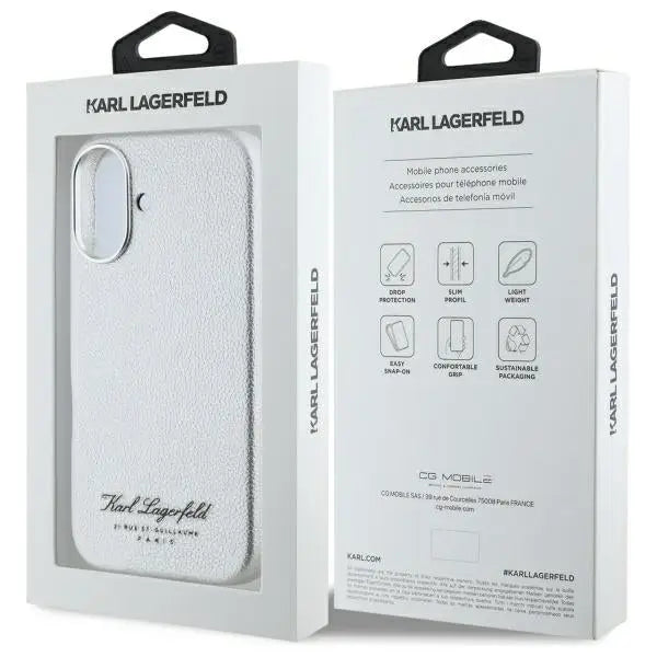 Karl Lagerfeld hotel RSG iPhone 16 case - gray - Cell phone cases and covers<<<HurtelXML