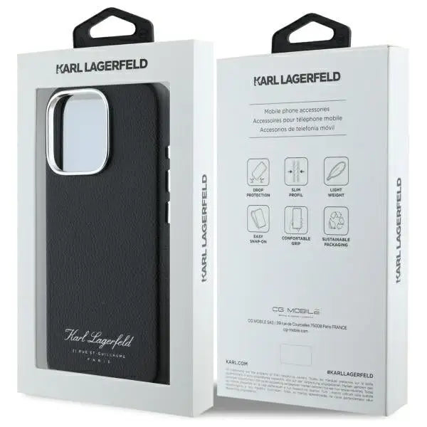 Karl Lagerfeld Hotel RSG iPhone 16 Pro Case - Black - Cell phone cases and covers<<<HurtelXML
