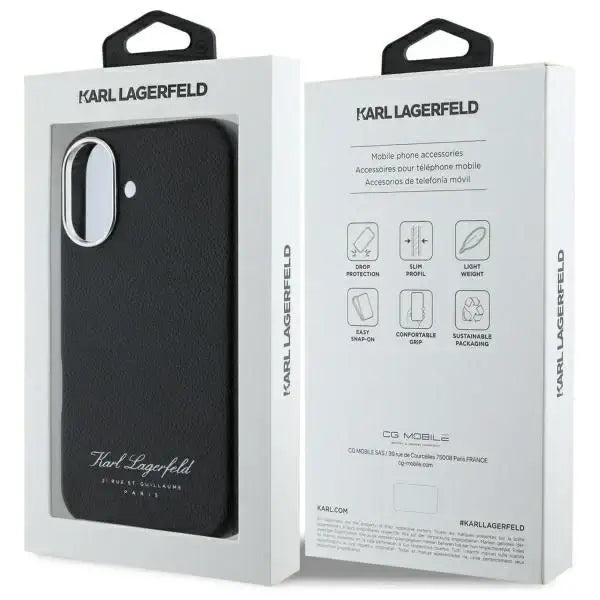 Karl Lagerfeld Hotel RSG iPhone 16 Pro Case - Black - Cell phone cases and covers<<<HurtelXML