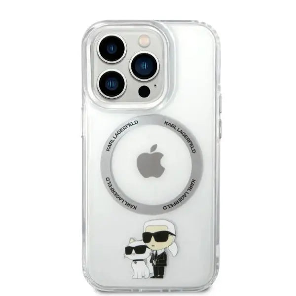 Karl Lagerfeld Iconic Karl&Choupette Magsafe case for iPhone 14 Pro Max - transparent - Cell phone cases