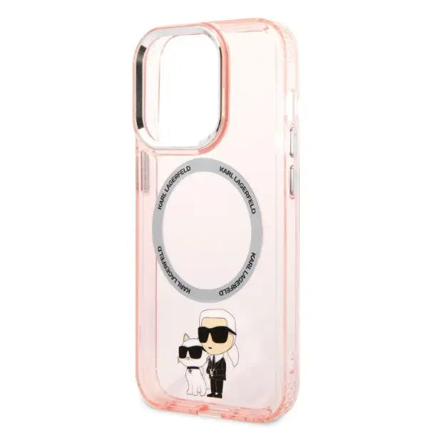 Karl Lagerfeld Iconic Karl&Choupette MagSafe case for iPhone 14 Pro Max - pink - Cell phone cases and covers<<<HurtelXML