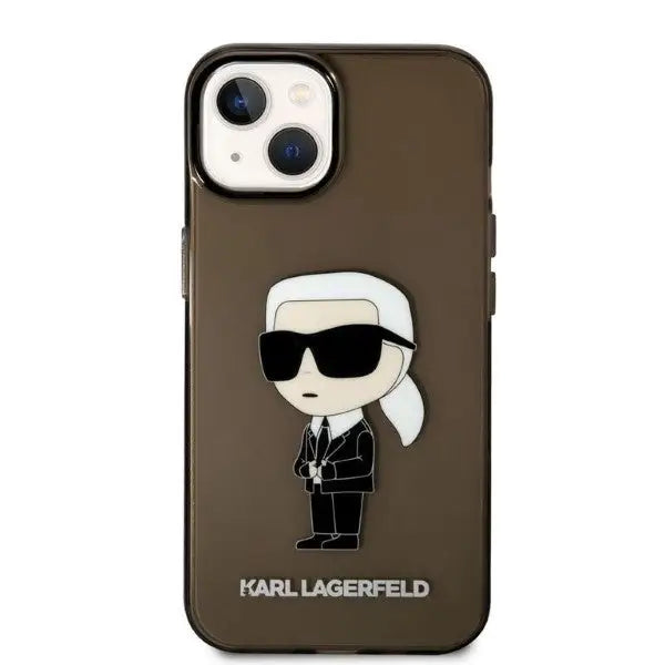 Karl Lagerfeld Ikonik Karl case for iPhone 14 Plus - black - Cell phone cases and covers<<<HurtelXML