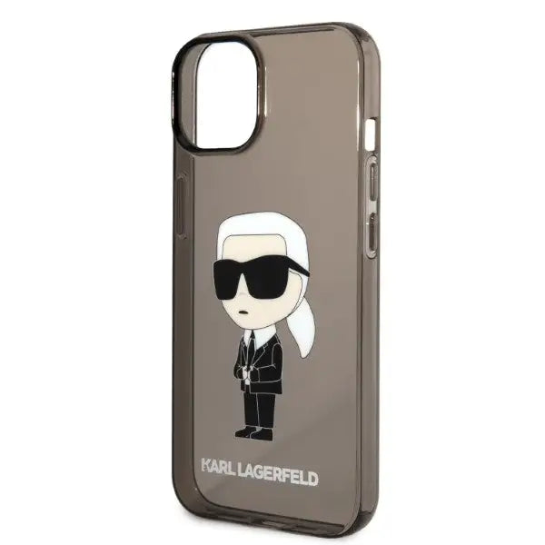 Karl Lagerfeld Ikonik Karl case for iPhone 14 Plus - black - Cell phone cases and covers<<<HurtelXML