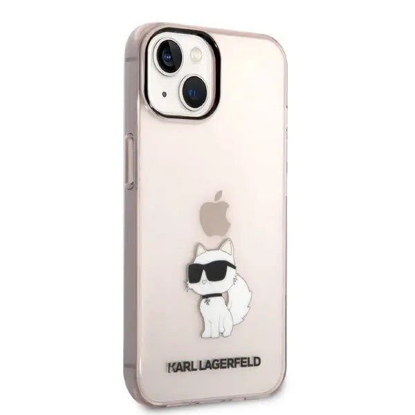 Karl Lagerfeld Ikonik Choupette case for iPhone 14 - pink - Cell phone cases and covers<<<HurtelXML