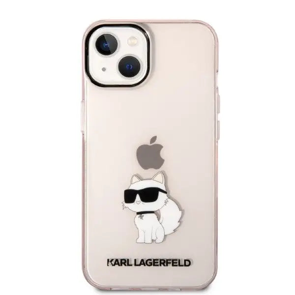 Karl Lagerfeld Ikonik Choupette case for iPhone 14 - pink - Cell phone cases and covers<<<HurtelXML