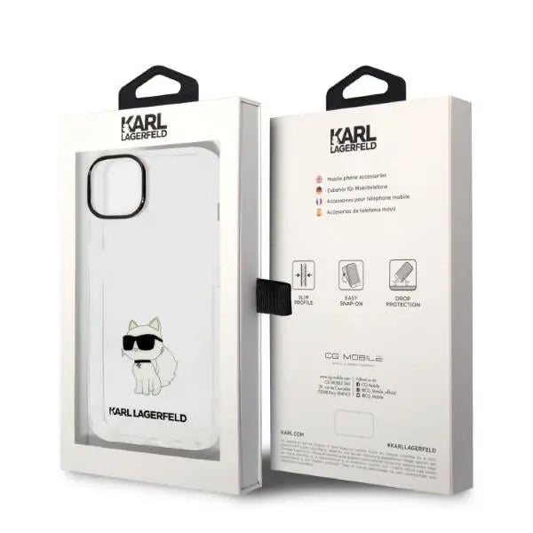 Karl Lagerfeld Ikonik Choupette case for iPhone 14 Plus - transparent - Cell phone cases and covers<<<HurtelXML