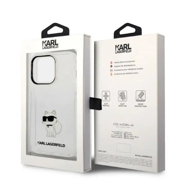 Karl Lagerfeld Ikonik Choupette case for iPhone 14 Pro - transparent - Cell phone cases and covers<<<HurtelXML