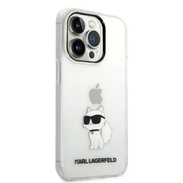 Karl Lagerfeld Ikonik Choupette case for iPhone 14 Pro - transparent - Cell phone cases and covers<<<HurtelXML