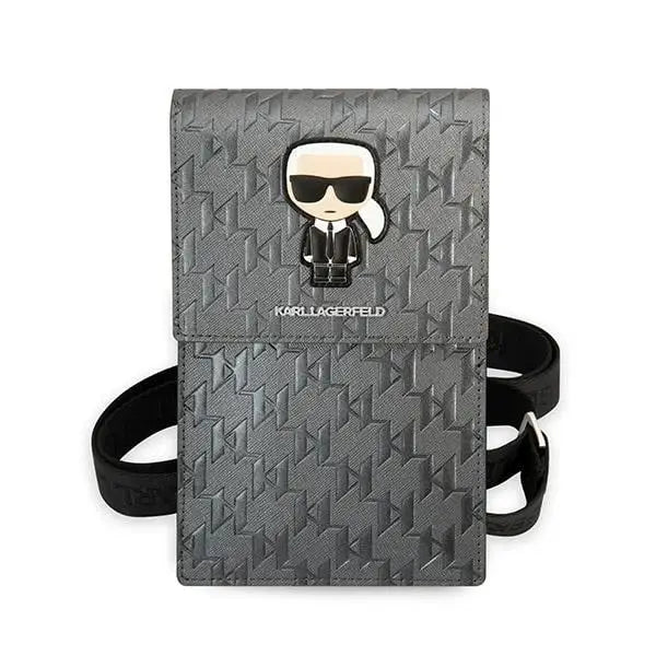 Karl Lagerfeld Ikonik Karl Monogram Patch bag - silver - Cell phone cases and covers<<<HurtelXML