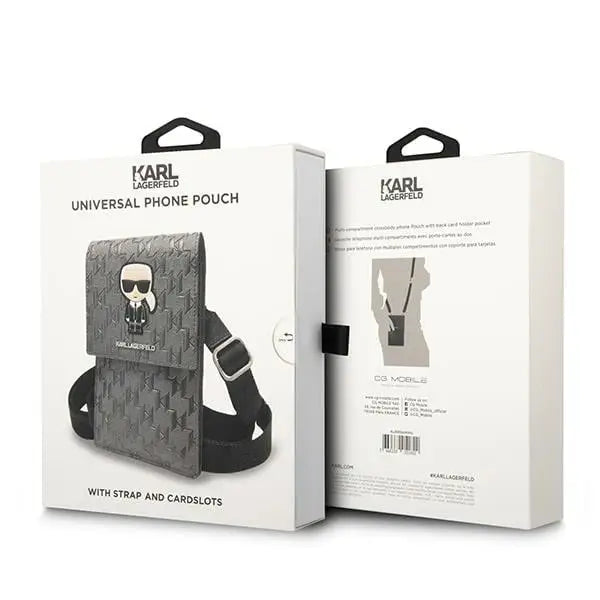 Karl Lagerfeld Ikonik Karl Monogram Patch bag - silver - Cell phone cases and covers<<<HurtelXML
