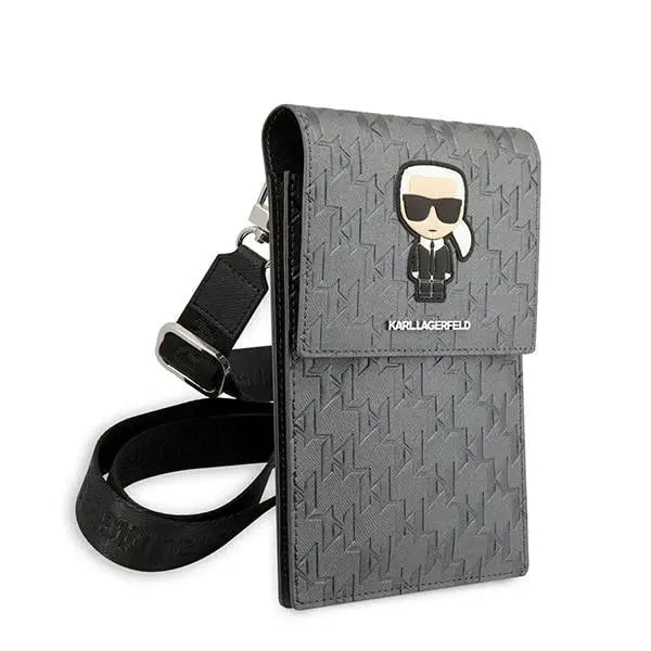 Karl Lagerfeld Ikonik Karl Monogram Patch bag - silver - Cell phone cases and covers<<<HurtelXML