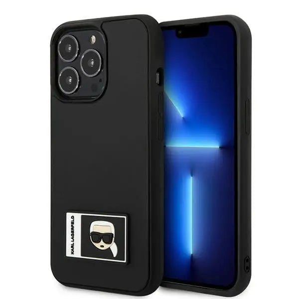 Karl Lagerfeld Ikonik Patch Case for iPhone 13 Pro Max - Black - Cell phone cases and covers<<<HurtelXML