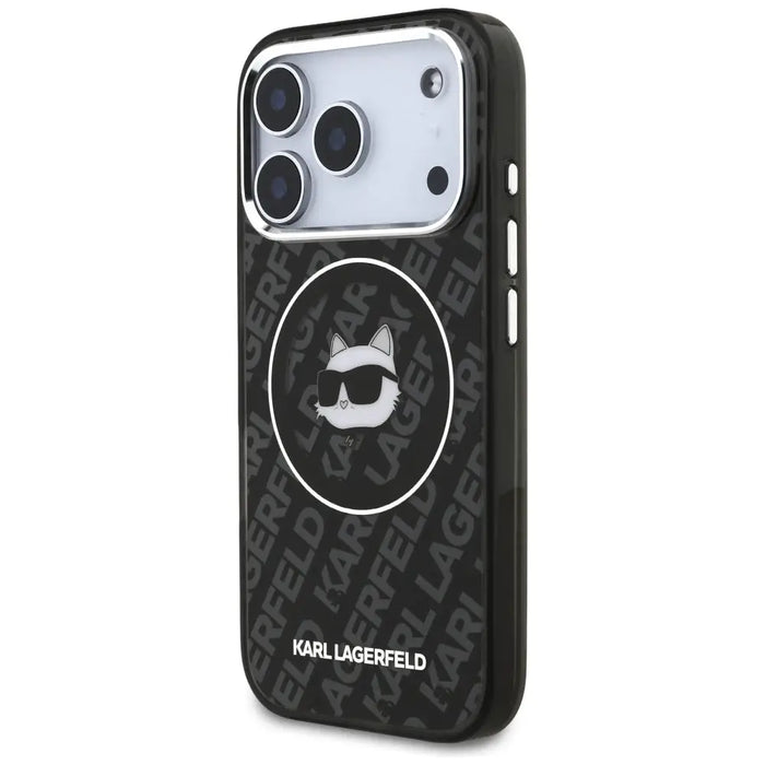 Karl Lagerfeld IML Choupette Head Logo MagSafe Case for iPhone 17 Pro Max - Black - Cell phone cases