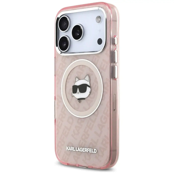 Karl Lagerfeld IML Choupette Head Logo MagSafe Case for iPhone 17 Pro Max - Pink - Cell phone cases
