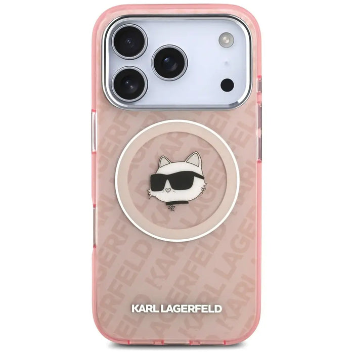 Karl Lagerfeld IML Choupette Head Logo MagSafe Case for iPhone 17 Pro - Pink - Cell phone cases and covers<<<HurtelXML