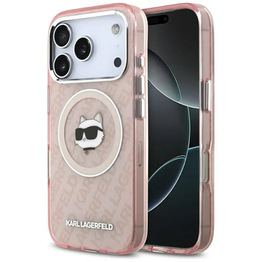 Karl Lagerfeld IML Choupette Head Logo MagSafe Case for iPhone 17 Pro - Pink - Cell phone cases and covers<<<HurtelXML