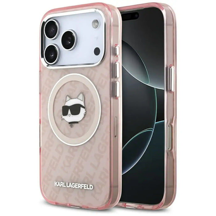 Karl Lagerfeld IML Choupette Head Logo MagSafe Case for iPhone 17 Pro - Pink - Cell phone cases and covers<<<HurtelXML