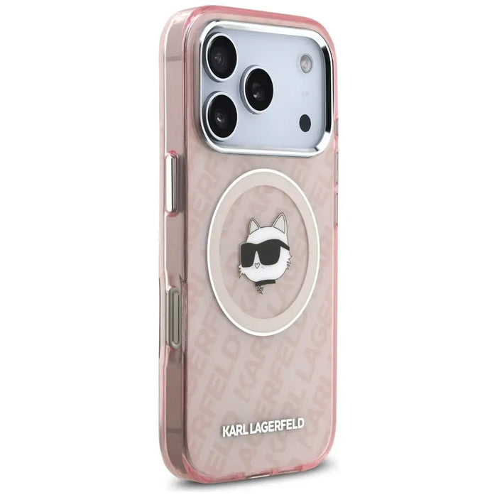 Karl Lagerfeld IML Choupette Head Logo MagSafe Case for iPhone 17 Pro Max - Pink - Cell phone cases