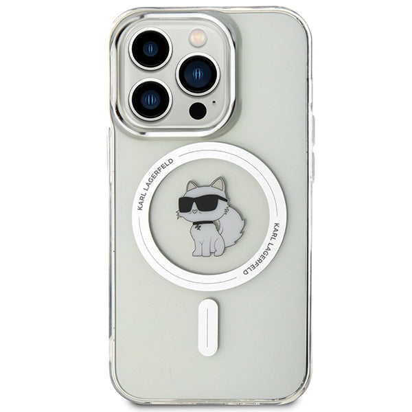 Karl Lagerfeld IML Choupette MagSafe case for iPhone 15 Pro - transparent - Cell phone cases and covers<<<HurtelXML