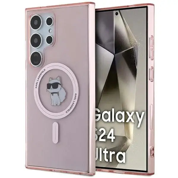 Karl Lagerfeld IML Choupette MagSafe case for Samsung Galaxy S24 Ultra - pink - Cell phone cases and covers<<<HurtelXML