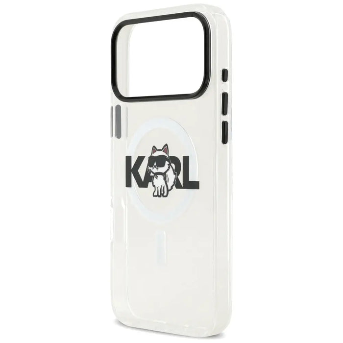 Karl Lagerfeld IML Choupette Sketch Logo MagSafe Case for iPhone 17 Pro Max - Clear - Cell phone cases