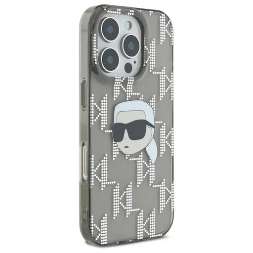 Karl Lagerfeld IML Karl Head Electroplated Case for iPhone 16 Pro Max - Black - Cell phone cases and covers<<<HurtelXML