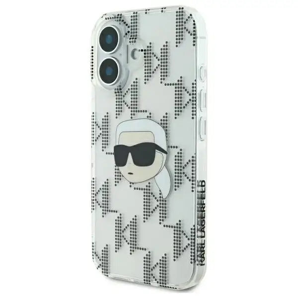 Karl Lagerfeld IML Karl Head Electroplated iPhone 16 Case - Clear - Cell phone cases and covers<<<HurtelXML