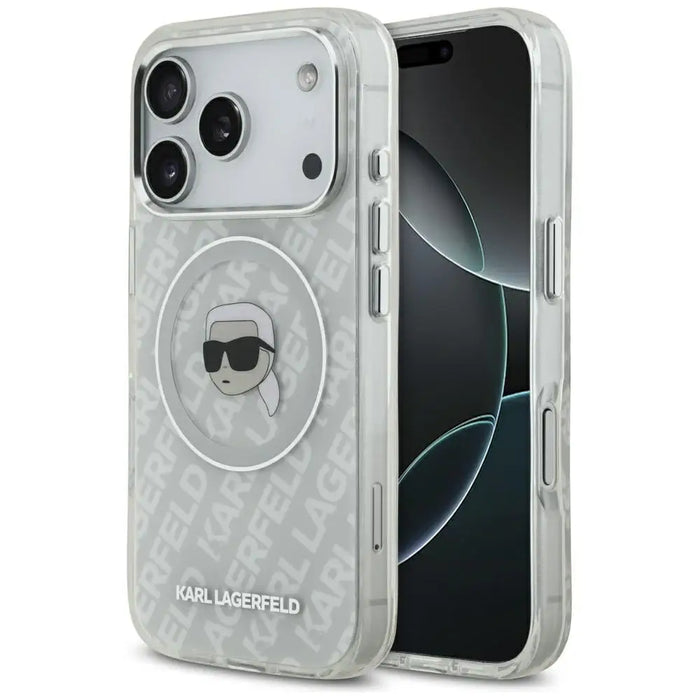 Karl Lagerfeld IML Karl Head Logo MagSafe Case for iPhone 17 Pro Max - Gray - Cell phone cases and covers<<<HurtelXML