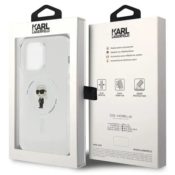 Karl Lagerfeld IML Ikonik MagSafe case for iPhone 15 Pro Max - transparent - Cell phone cases and covers<<<HurtelXML