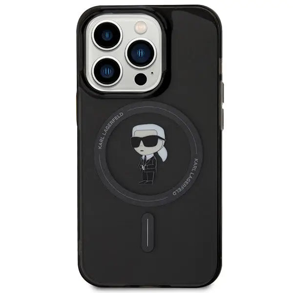 Karl Lagerfeld IML Ikonik MagSafe iPhone 14 Pro Max Case - Black - Cell phone cases and covers<<<HurtelXML