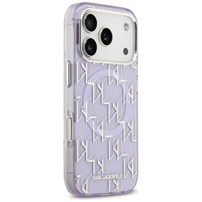Karl Lagerfeld IML KL Monogram MagSafe Case for iPhone 17 Pro - Purple - Cell phone cases and covers<<<HurtelXML