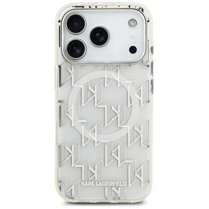 Karl Lagerfeld IML KL Monogram MagSafe Case for iPhone 17 Pro - White - Cell phone cases and covers<<<HurtelXML