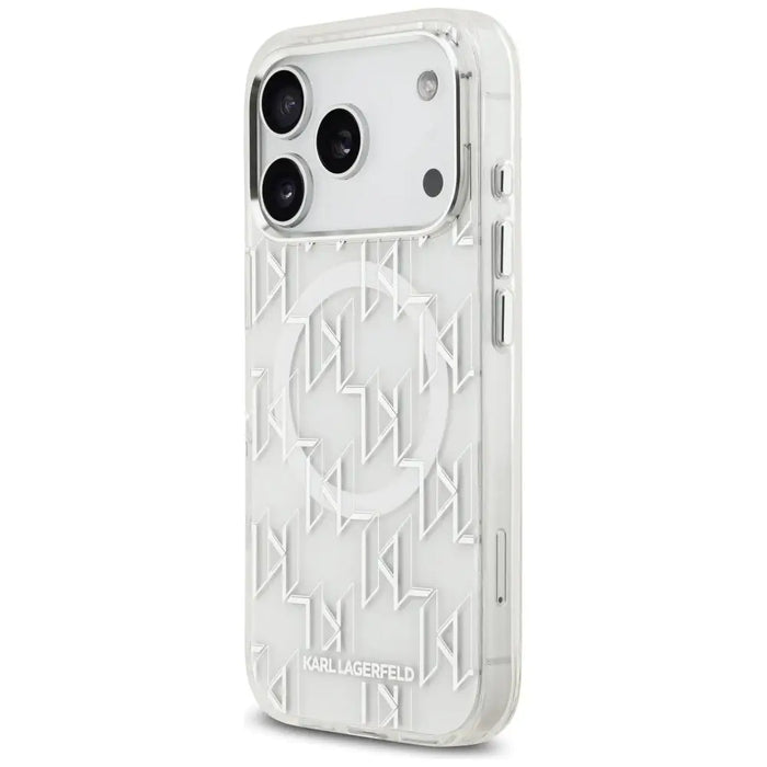 Karl Lagerfeld IML KL Monogram MagSafe Case for iPhone 17 Pro - White - Cell phone cases and covers<<<HurtelXML