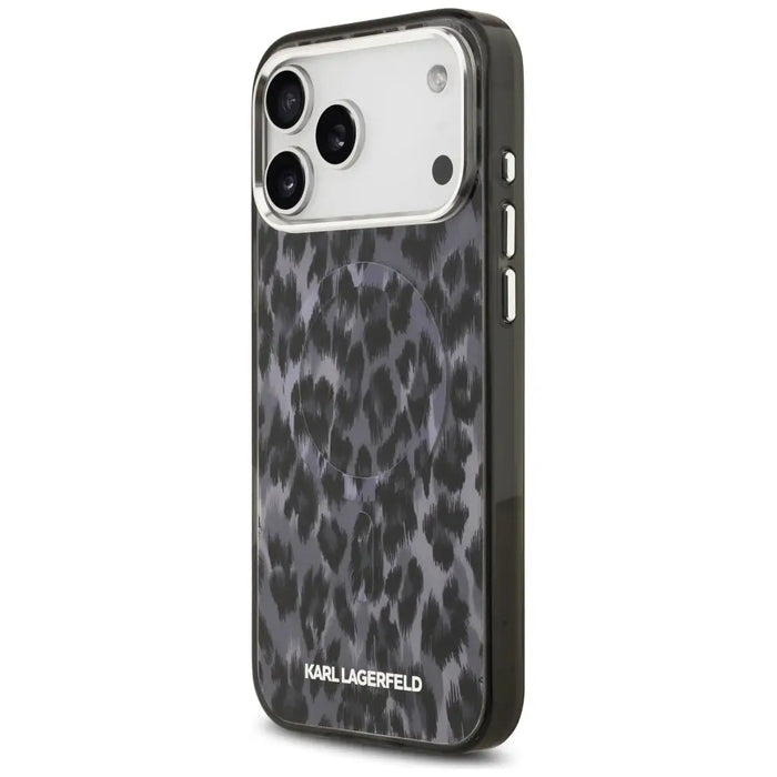Karl Lagerfeld IML Leopard Pattern MagSafe Case for iPhone 17 Pro Max - Black - Cell phone cases and covers<<<HurtelXML