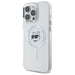 Karl Lagerfeld IML Metal Choupette Head MagSafe Case for iPhone 16 Pro Max - White - Cell phone cases