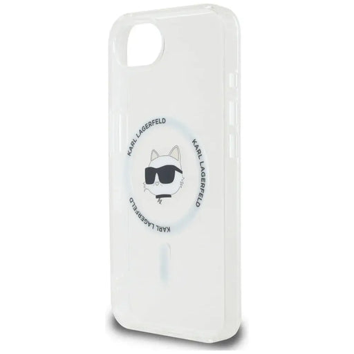 Karl Lagerfeld IML Metal Choupette Head MagSafe iPhone 16e Case - White - Cell phone cases and covers<<<HurtelXML