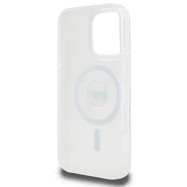 Karl Lagerfeld IML Metal Karl Head MagSafe Case for iPhone 16 Pro Max - White - Cell phone cases and covers<<<HurtelXML