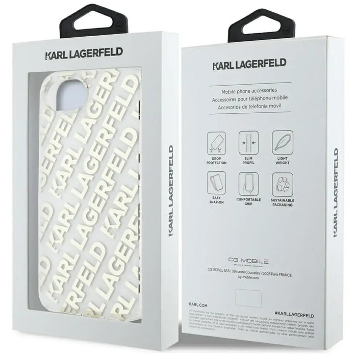 Karl Lagerfeld IML Repeat Logo iPhone 16e Case - Gold - Cell phone cases and covers<<<HurtelXML