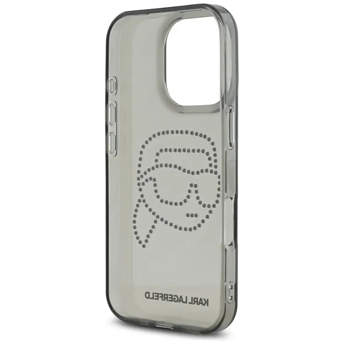 Karl Lagerfeld IML Rhinestones Karl Head Case for iPhone 16 Pro Black - Cell phone cases and covers<<<HurtelXML