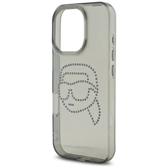 Karl Lagerfeld IML Rhinestones Karl Head Case for iPhone 16 Pro Black - Cell phone cases and covers<<<HurtelXML